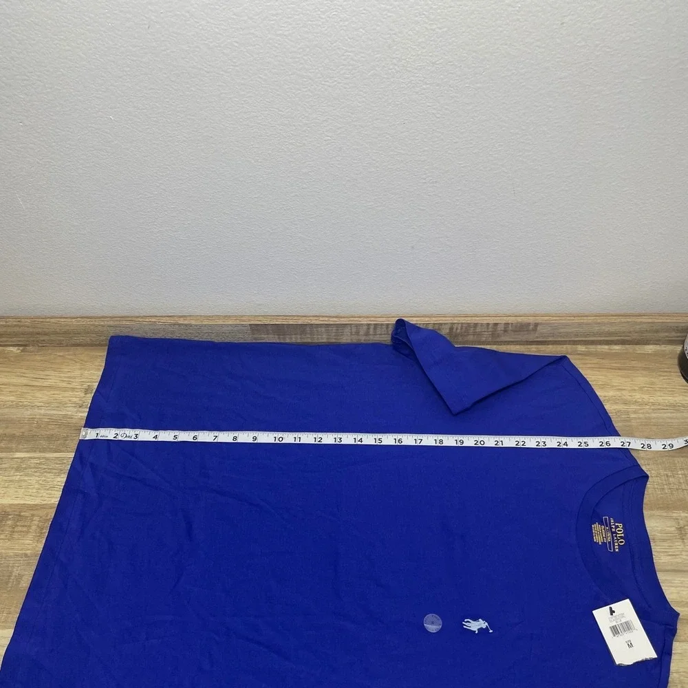 Polo Ralph Lauren Mens Classic Fit Blue Cotton Crew Neck T-Shirt Medium New